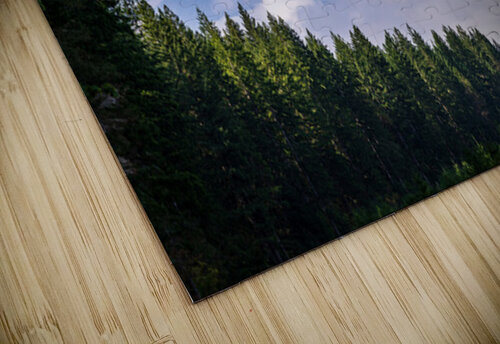 Whitehorse Mountain seen through rolling clouds and mist from Ro Steve Heap puzzle