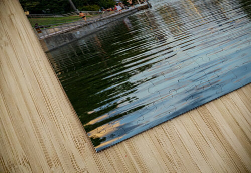 View of the Austin skyline at sunset over Barton Springs swimmin Steve Heap puzzle