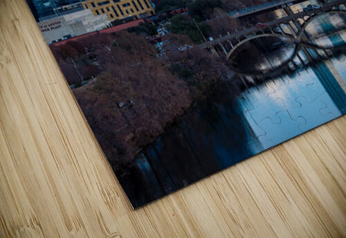 Close Up of Austin Skyline with the Sail Building and River Brid Steve Heap puzzle