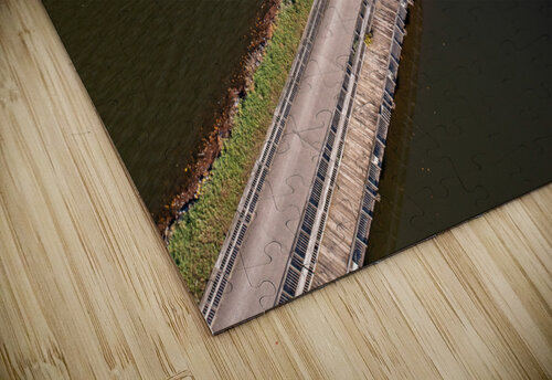 Aerial view of the lake and trail at Cheat Lake Park Steve Heap puzzle