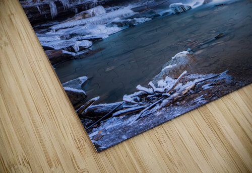 Cool as Cucumber Falls in winter Steve Heap puzzle