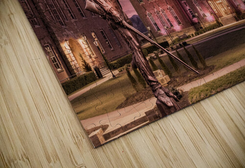 Famous Mountaineer statue in front of Woodburn Hall at WVU Steve Heap puzzle