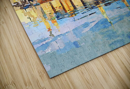 Water color of Gamla Stan in Stockholm Steve Heap puzzle