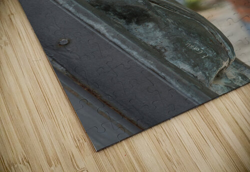 Statue of bust of Lawrence Durrell in Corfu Steve Heap puzzle