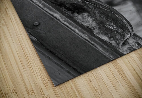 Statue of Lawrence Durrell in Corfu in black and white Steve Heap puzzle