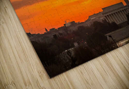Fiery sunrise over monuments of Washington Steve Heap puzzle
