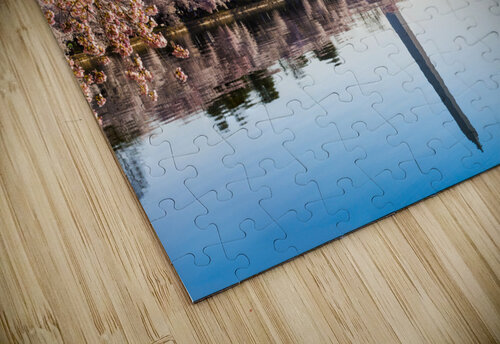 Washington Monument towers above blossoms Steve Heap puzzle