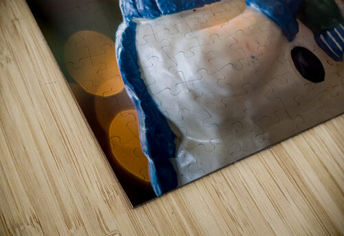 Christmas snowmen candle at xmas Steve Heap puzzle