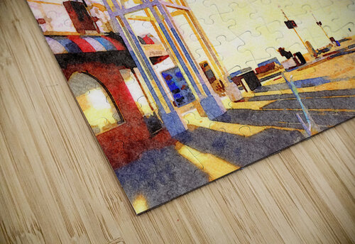 Watercolor of famous sign above Ocean City Steve Heap puzzle