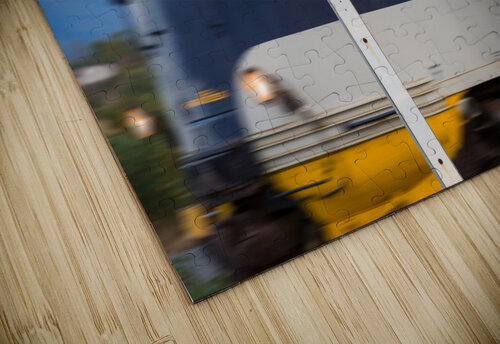 Diesel engine with railroad crossing sign Steve Heap puzzle