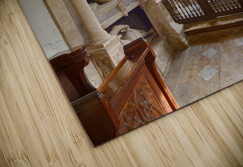 Interior of St Mary Church Swinbrook Steve Heap puzzle