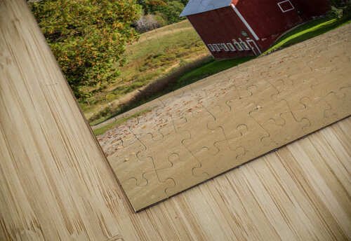 Grandview Farm barn with fall colors in Vermont Steve Heap puzzle