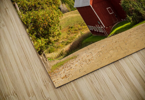 Grandview Farm barn with fall colors in Vermont Steve Heap puzzle