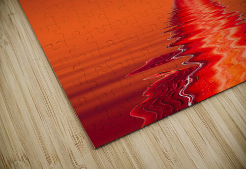 Fresh heart shaped strawberry reflected Steve Heap puzzle