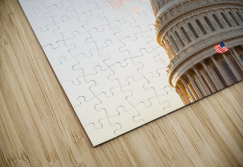 Flag flies in front of Capitol in DC at sunrise Steve Heap puzzle