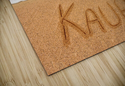Kauai written in sandy beach Steve Heap puzzle