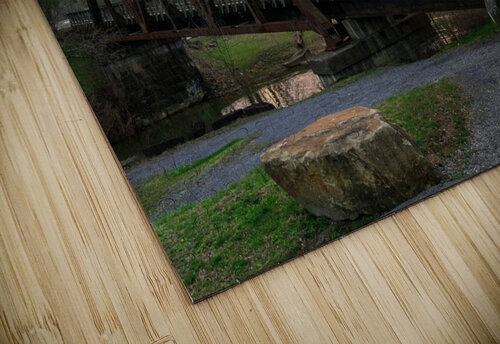 Steel girder bridge carries the bike walking trail over Deckers  Steve Heap puzzle
