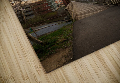 Steel girder bridge carries the bike walking trail over Deckers  Steve Heap puzzle
