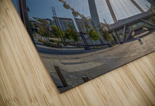 Fisheye view of Ain Dubai observation wheel on Bluewaters Island Steve Heap puzzle