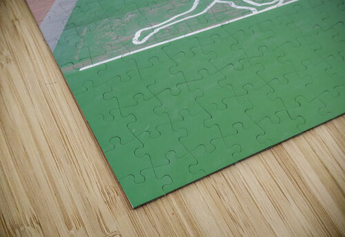 Rubber surface of running track alongside Dubai beach Steve Heap puzzle