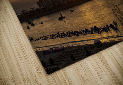 Sunset behind Ain Dubai observation wheel on Bluewaters Island Steve Heap puzzle