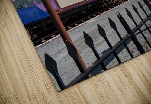 Oswestry railway station sign in Shropshire Steve Heap puzzle