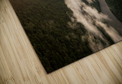 Mist swirling over Cheat River gorge at sunrise near Morgantown  Steve Heap puzzle