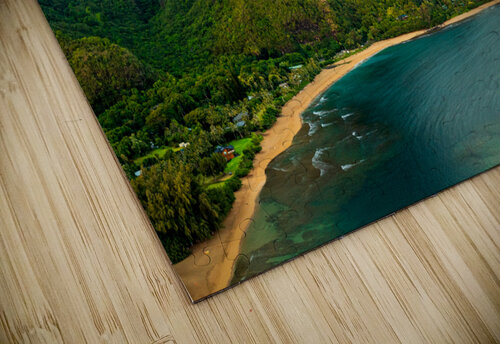 Aerial shot of Tunnels Beach at sunrise on Kauai in Hawaii Steve Heap puzzle