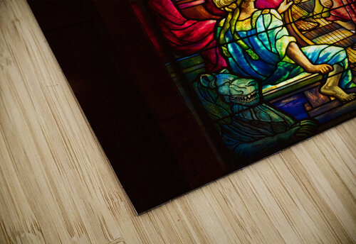 David set singers before the Lord. Tiffany stained glass window. Steve Heap puzzle