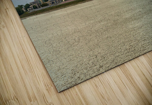 Skyline of Baton Rouge at sunset over river barges Steve Heap puzzle