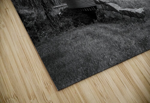 Dents Run Covered bridge near Morgantown WV in monochrome Steve Heap puzzle