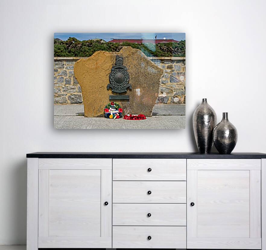 Royal Marines memorial in Stanley in the Falkland Islands Reproduction