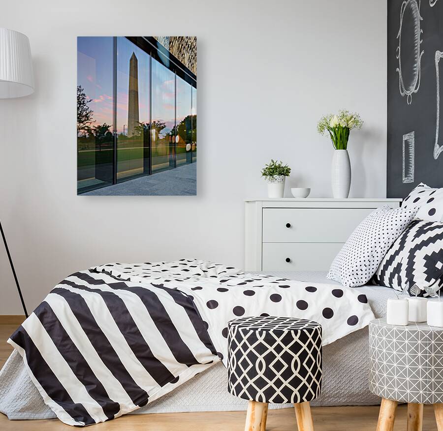 Reflection of Washington in African American Museum Reproduction