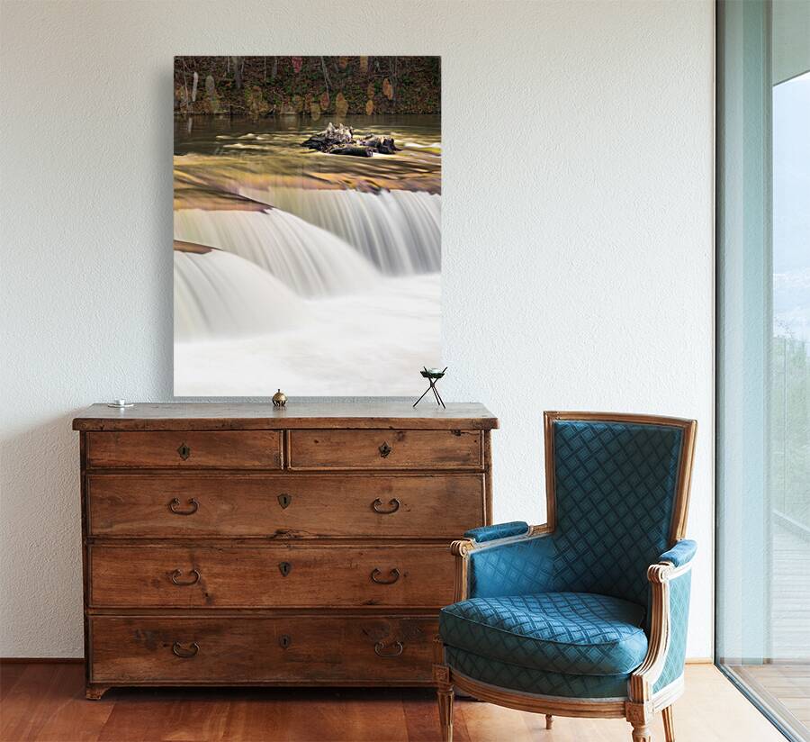 Valley Falls State Park Waterfall in West Virginia Reproduction