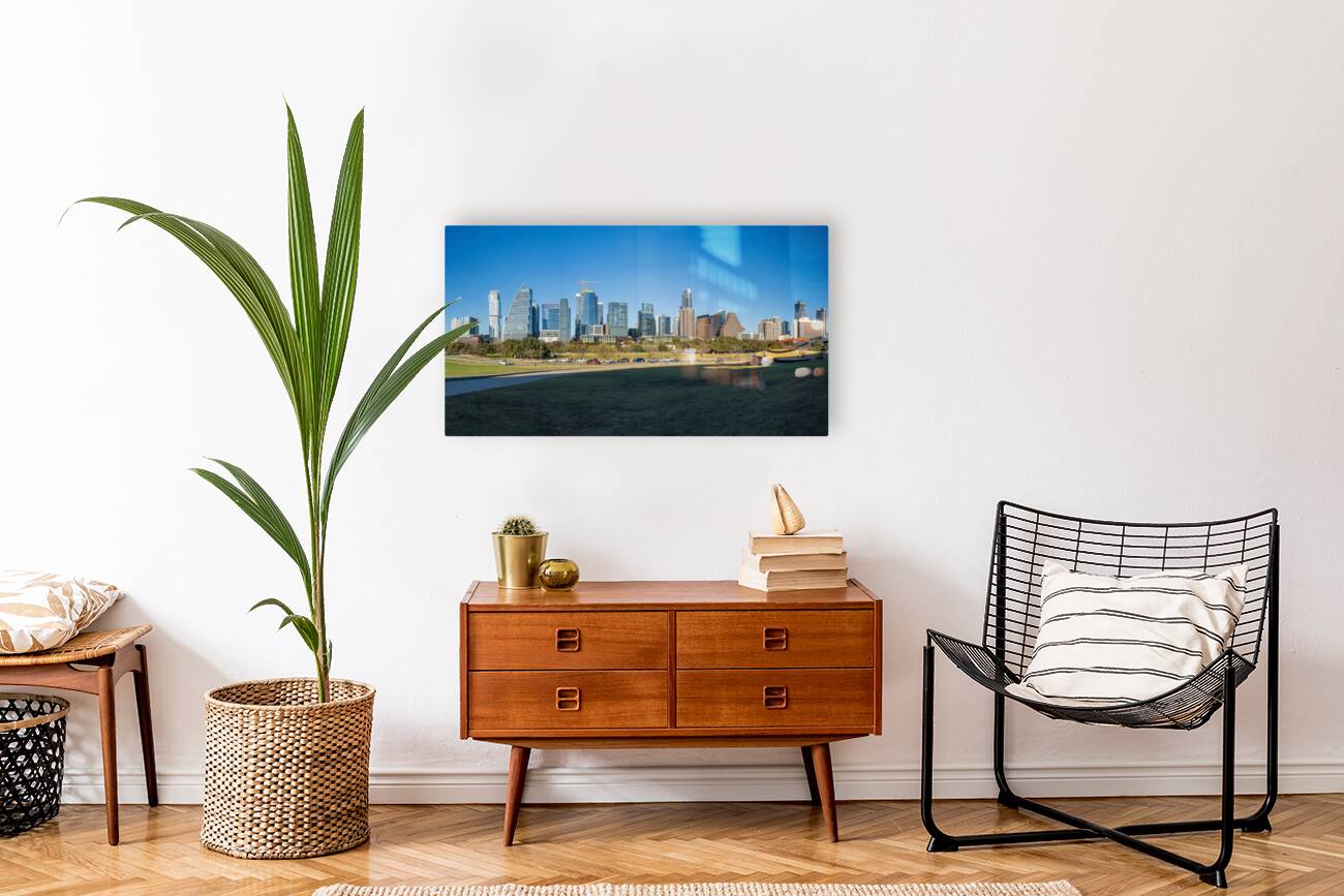 Cityscape of apartments and offices  in downtown Austin Texas Reproduction