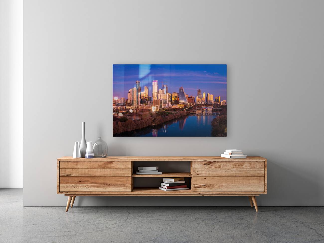 Cityscape of downtown Austin from the west in Zilker park 2025 Reproduction