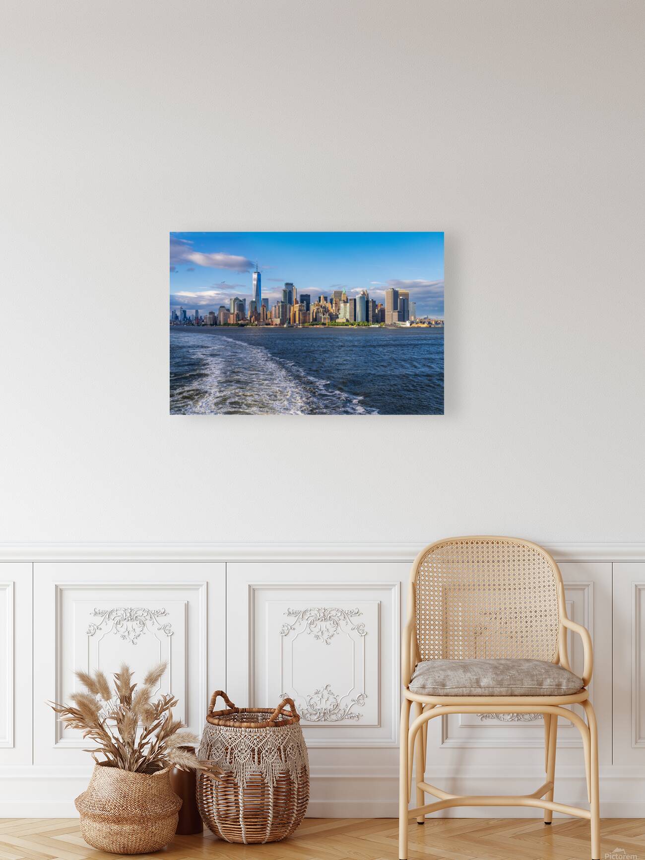 One World Trade Center dominates skyline of Lower Manhattan from Reproduction