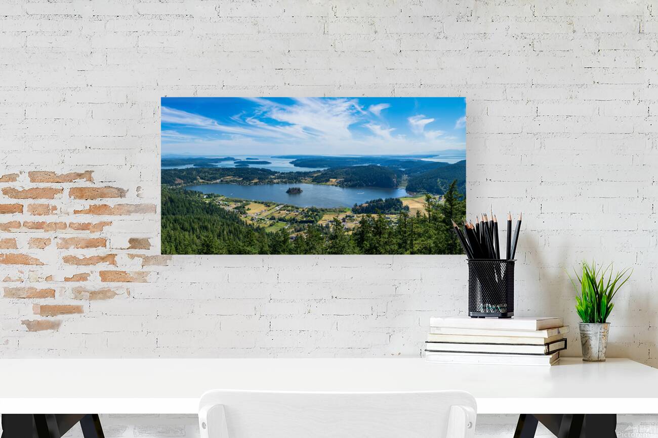 View from Mt Erie on Fidalgo Island south towards Whidbey Island Reproduction