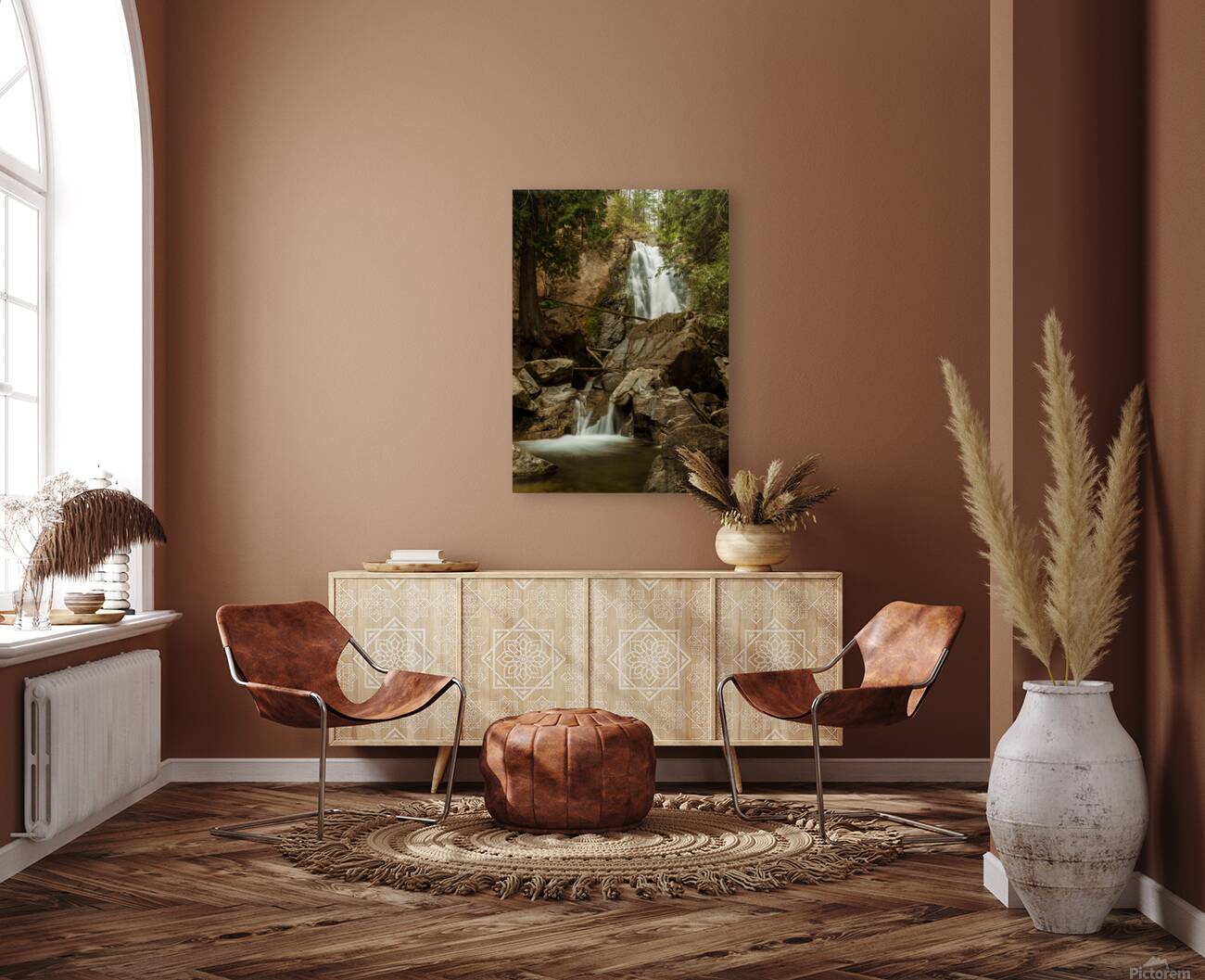 Falls Creek Falls near Winthrop in Cascade Mountains in Washingt Reproduction