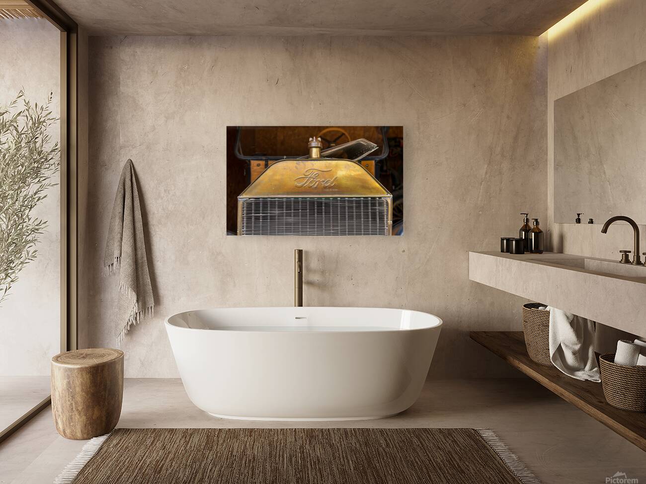 Radiator and front of historic Ford Model T car or truck Reproduction