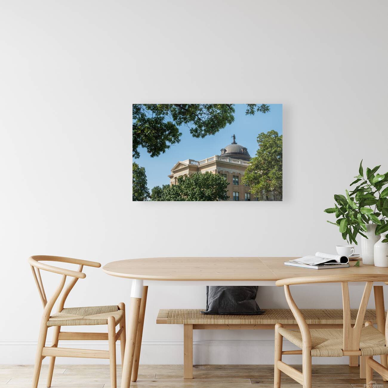 Historic Georgetown Courthouse in the town square in Texas Reproduction