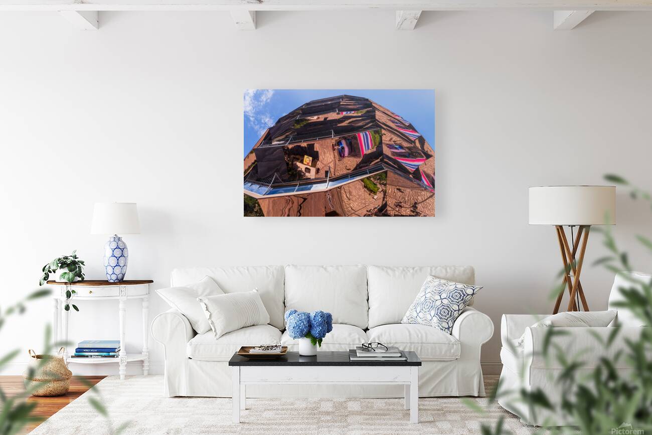 Reflective surface of the Vessel in Hudson Yards Manhattan Reproduction