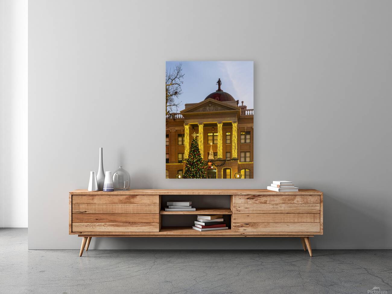 Sunset behind the Courthouse in Georgetown Texas Reproduction