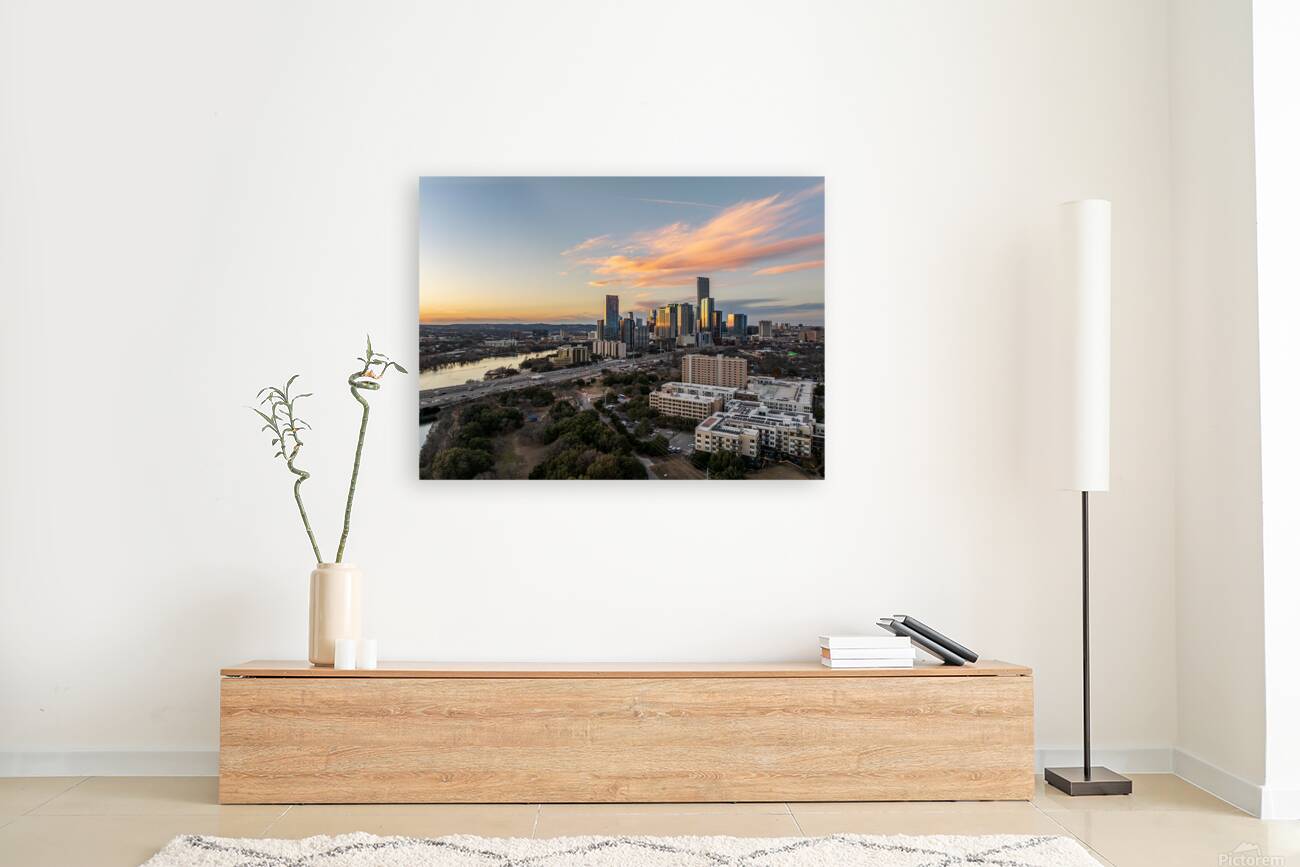 Aerial panorama Austin Texas downtown panorama Reproduction