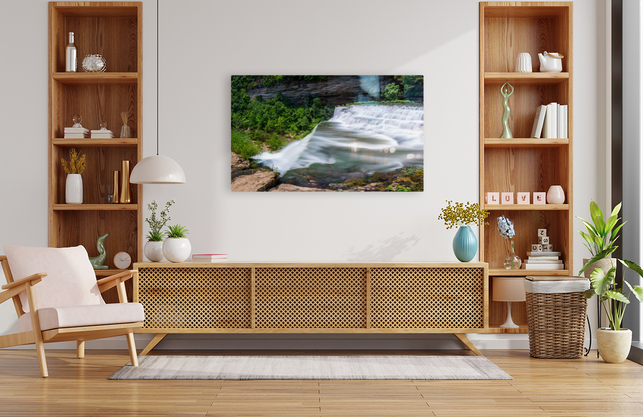 Top of Burgess Falls in Tennessee Reproduction