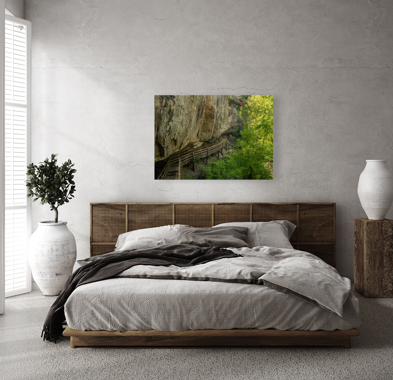 Pathway in Audra State Park near Buckhannon in West Virginia Reproduction