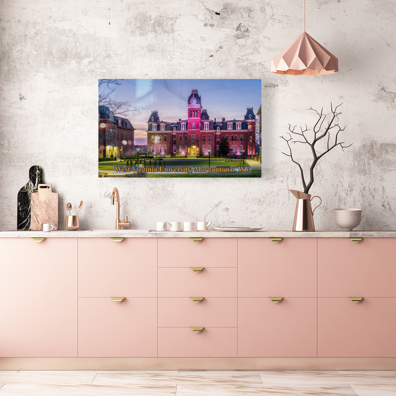 Woodburn Hall at West Virginia University in Morgantown WV Reproduction