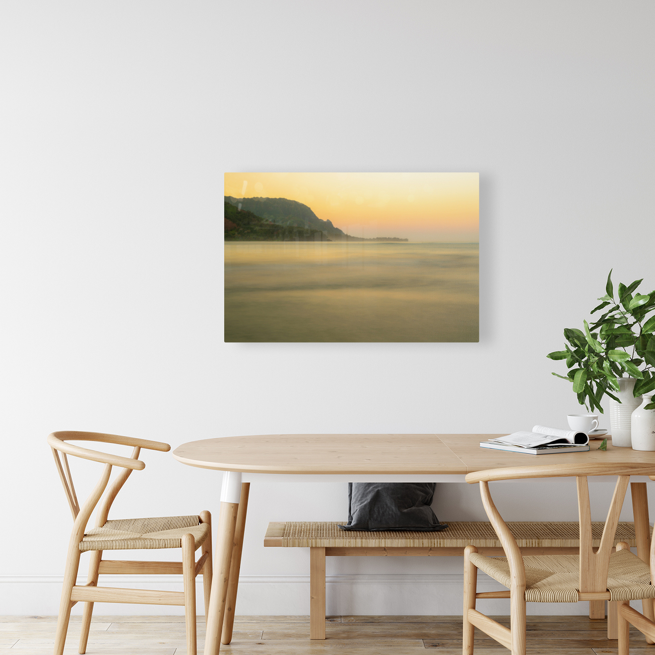 Ethereal view of Hanalei Bay on Kauai Reproduction