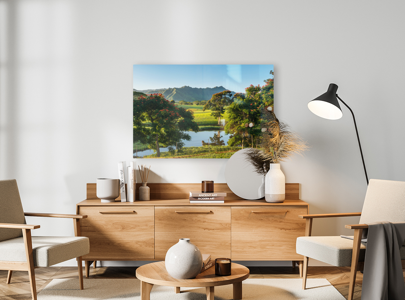 Striking landscape of garden island of Kauai Reproduction