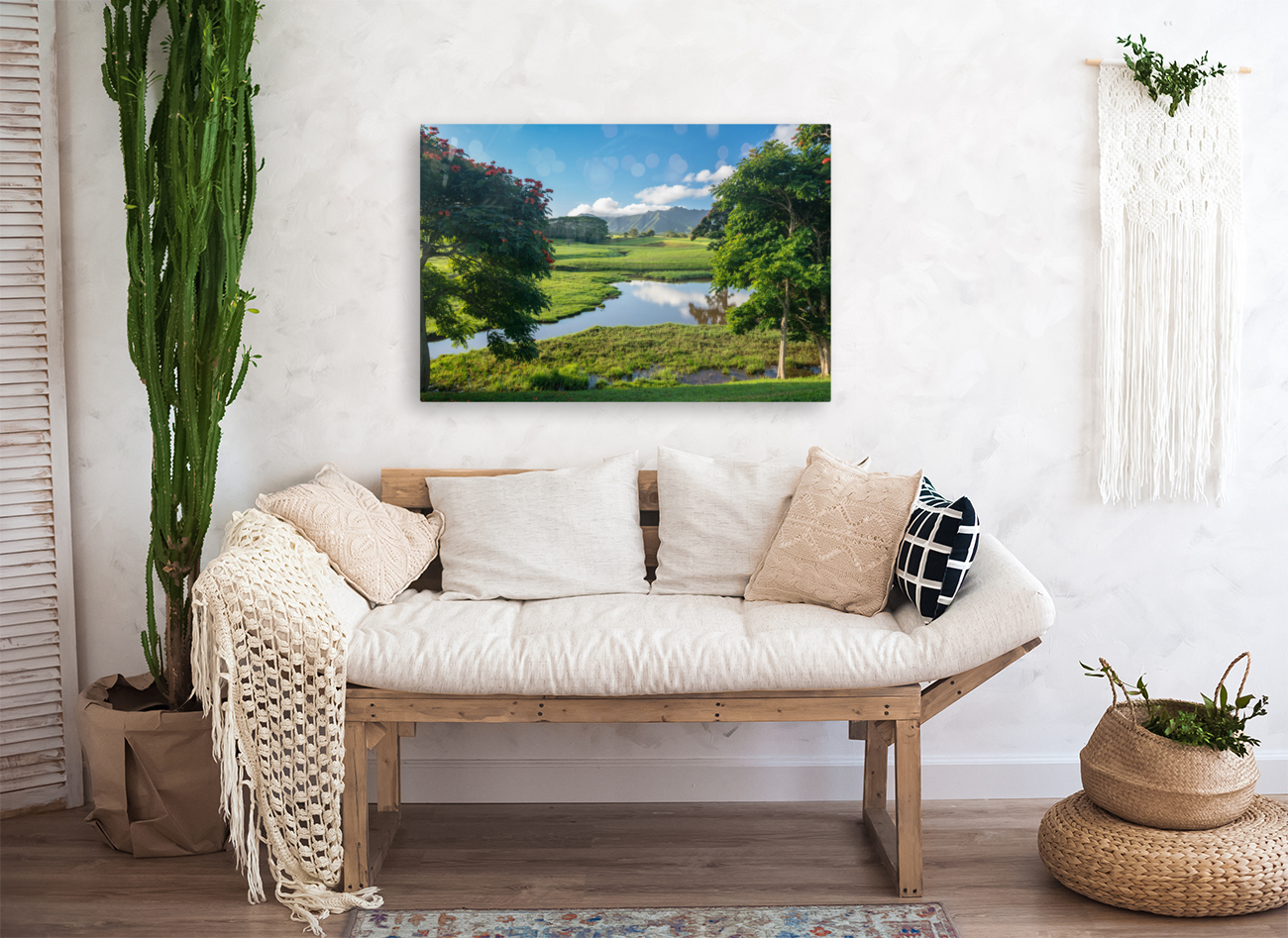 Striking Jurassic landscape on Kauai Reproduction